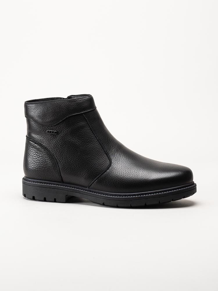 G Comfort - Svarta boots i narvsatt skinn med fårskinnsfoder