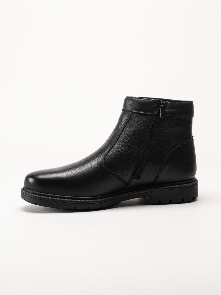 G Comfort - Svarta boots i narvsatt skinn med fårskinnsfoder