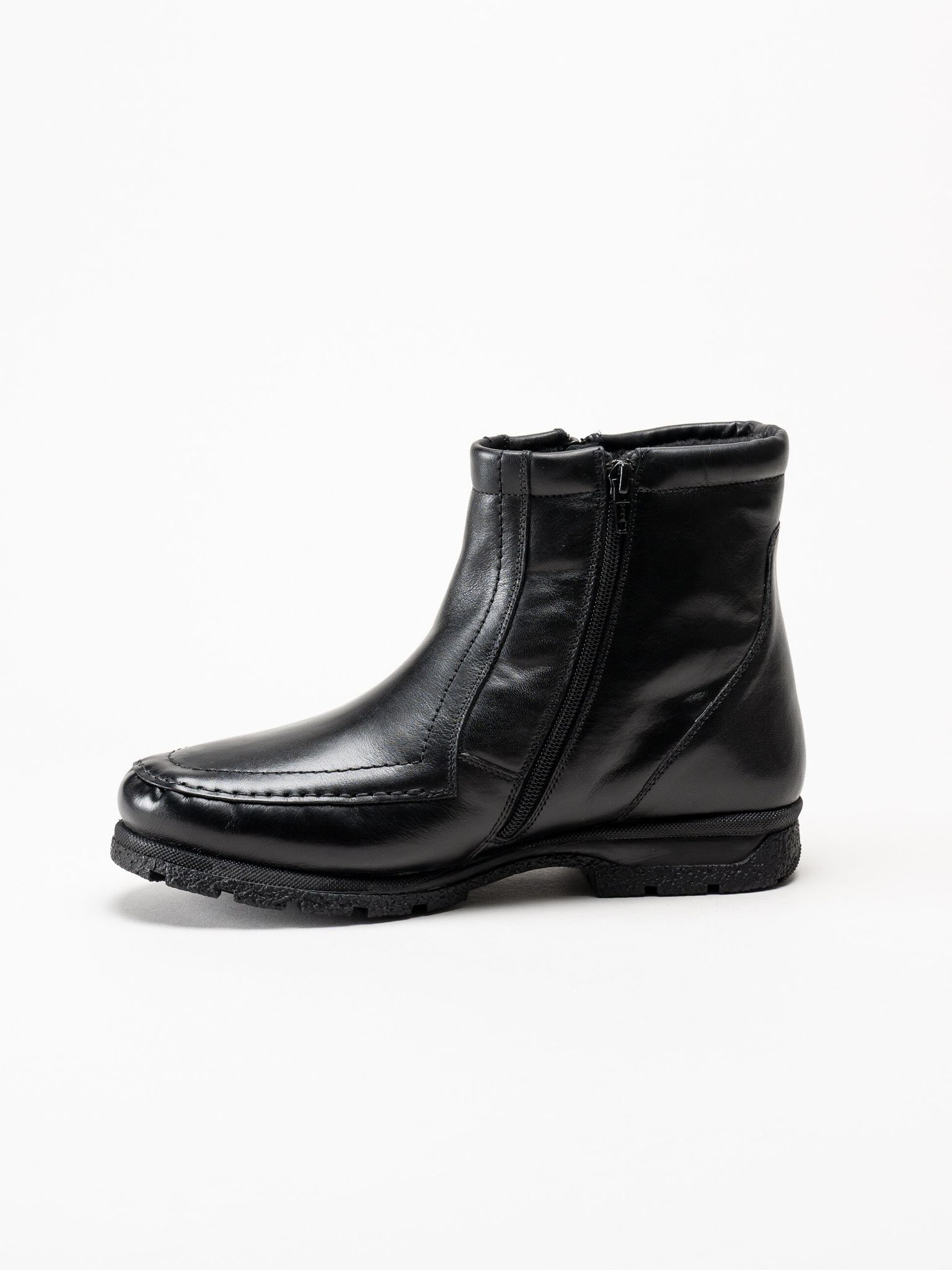 Marco Bossi - Svarta fodrade boots i skinn