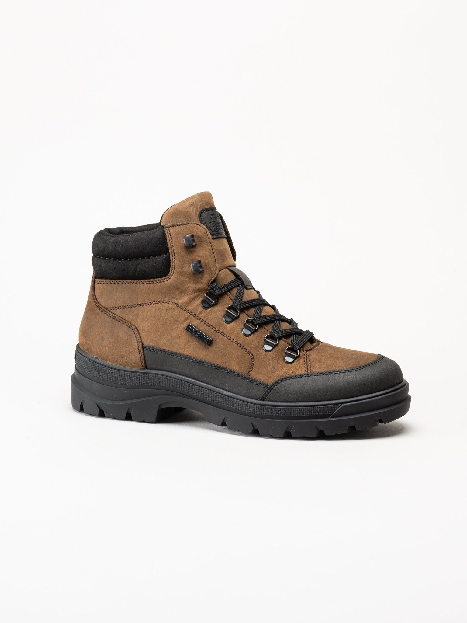 Rieker - Bruna broddkängor i oljad nubuck