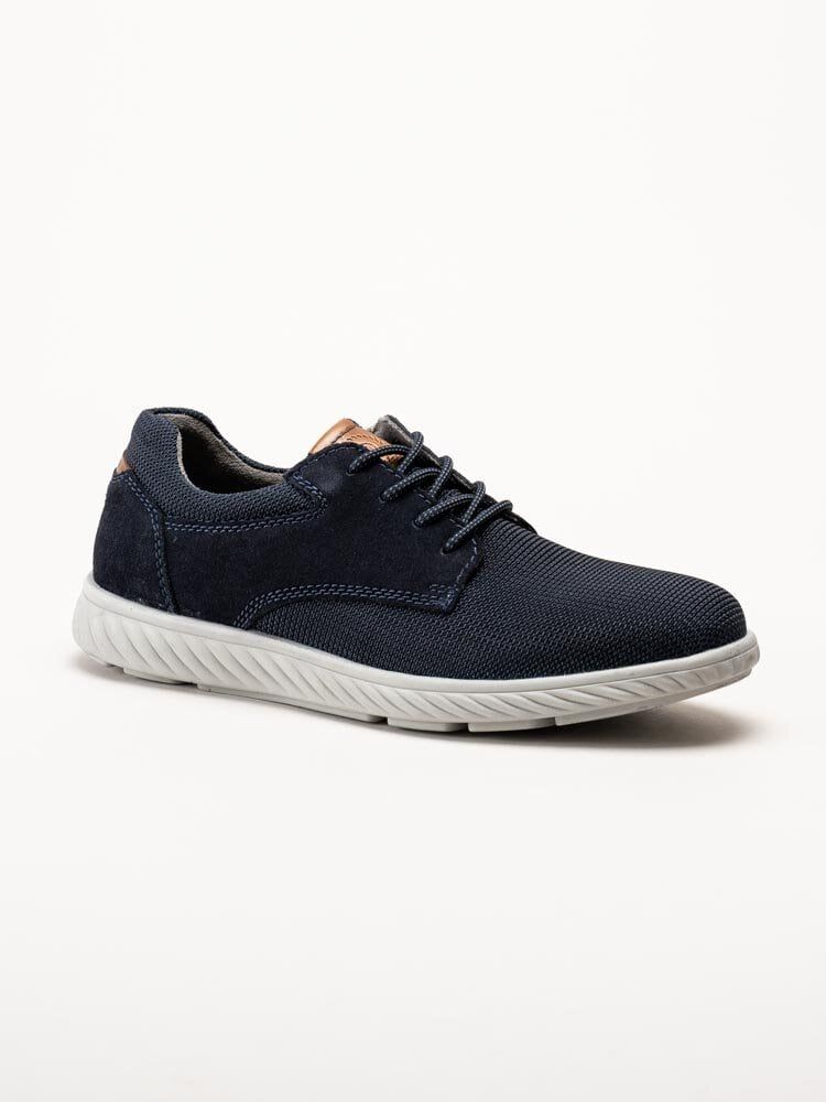 Bugatti - Mörkblå sneakers i textil
