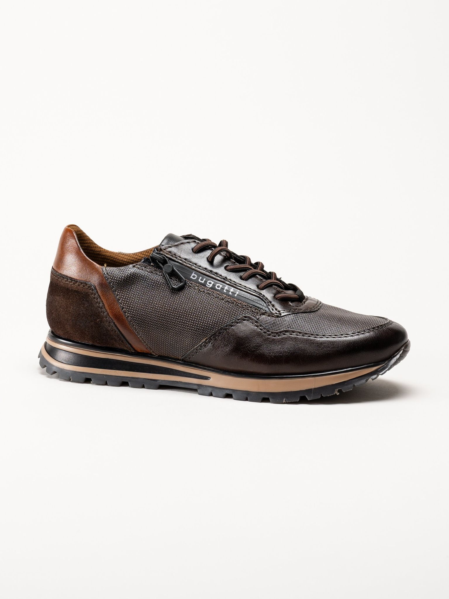 Bugatti - Philip - Mörkbruna sneakers i skinn