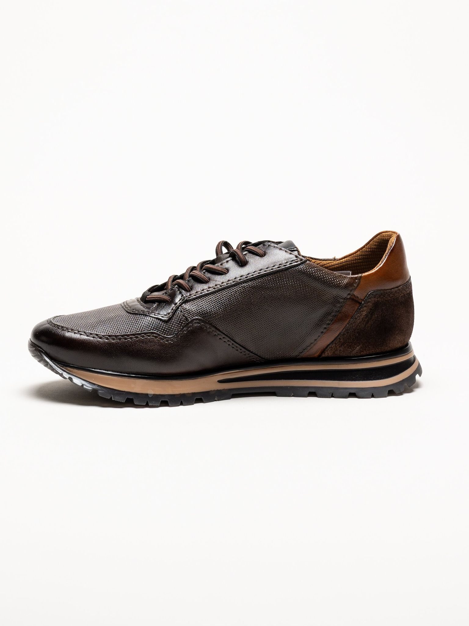 Bugatti - Philip - Mörkbruna sneakers i skinn