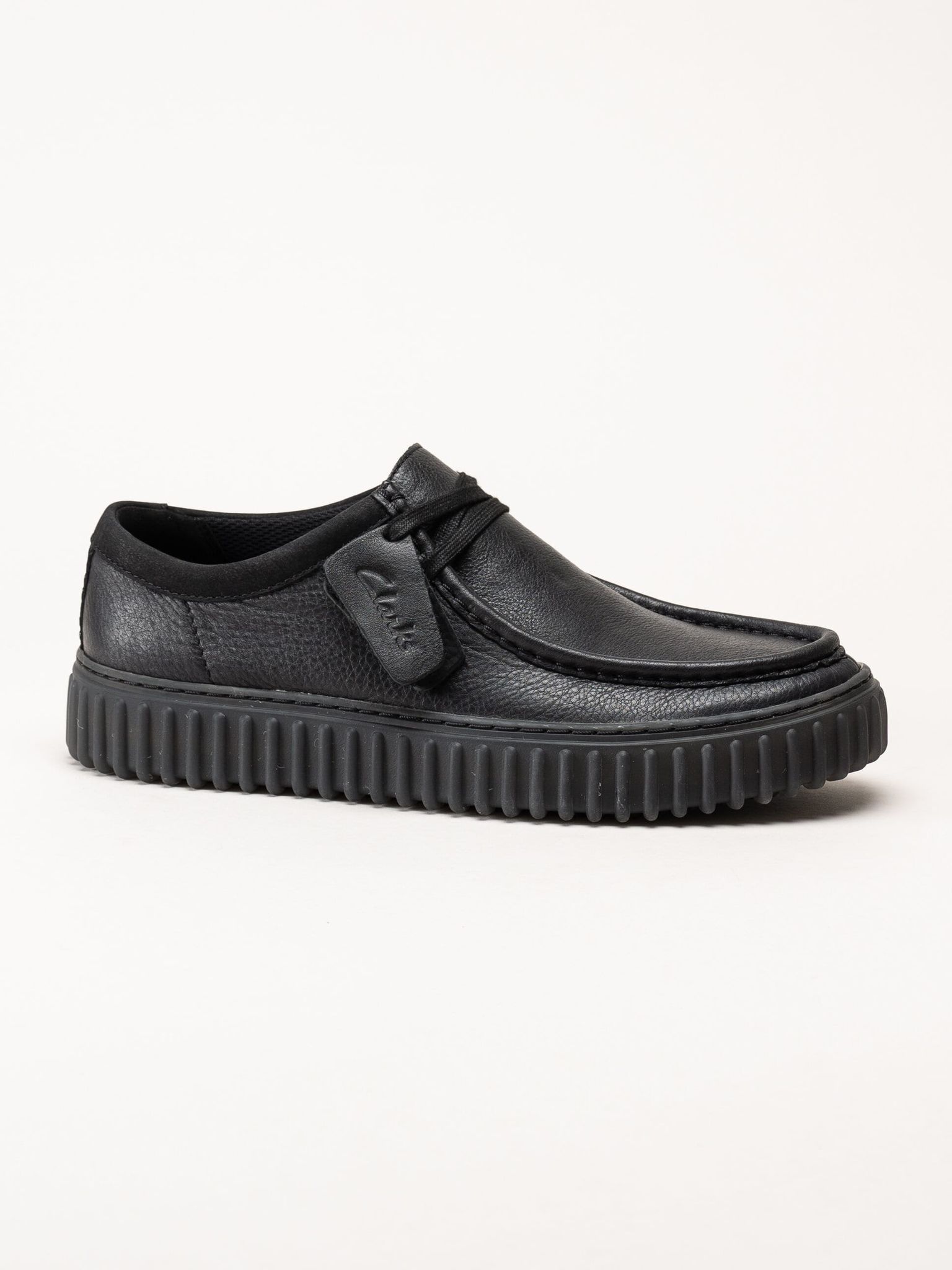 Clarks - Torhill Lo G - Svarta snörskor i skinn