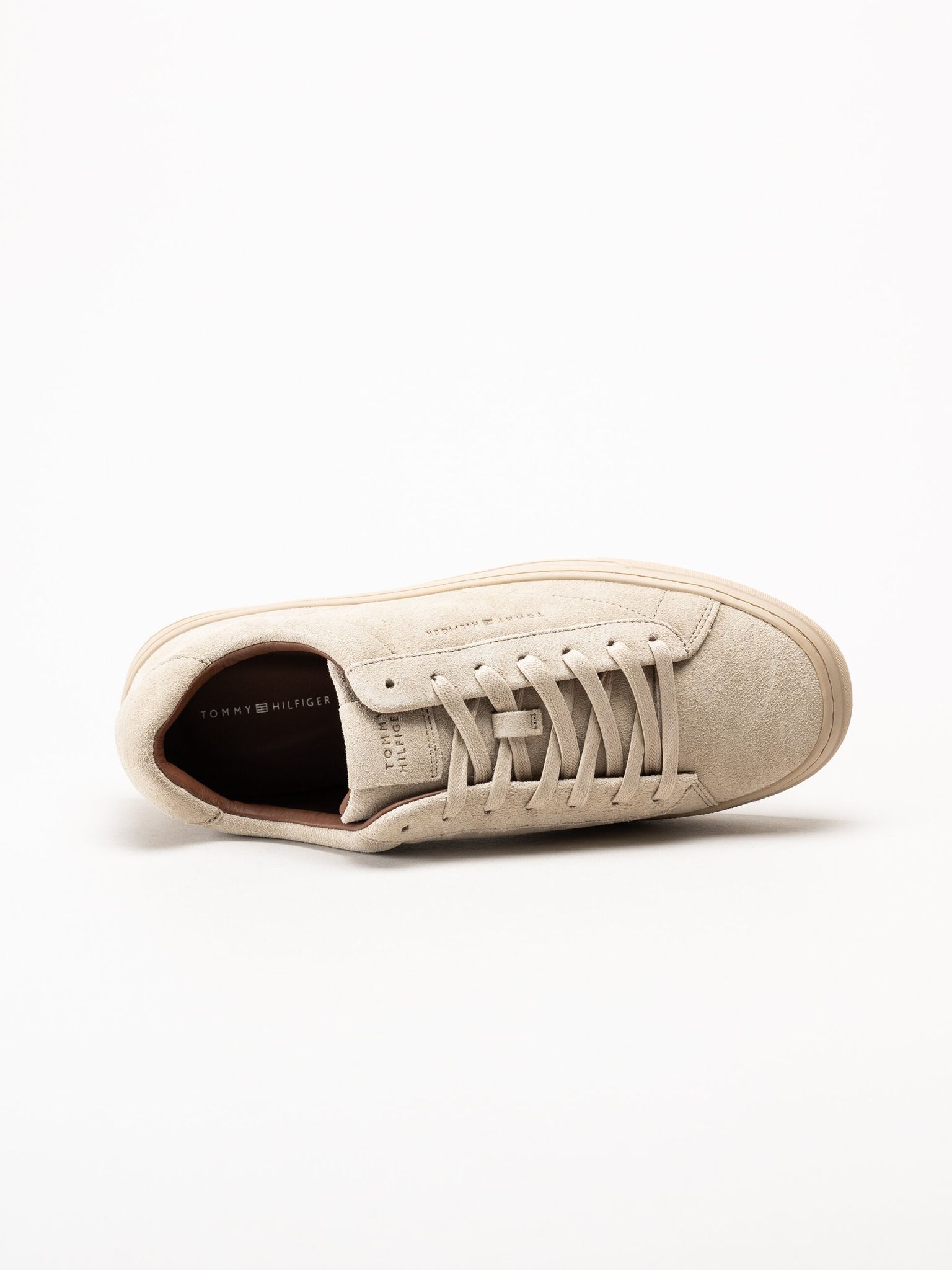 Tommy Hilfiger - Park Premium Suede - Beige sneakers i mocka