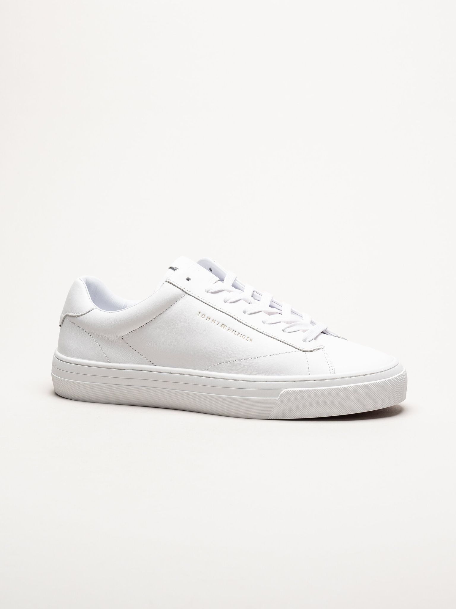 Tommy Hilfiger - Premium Dress Cupsole - Vita sneakers i skinn
