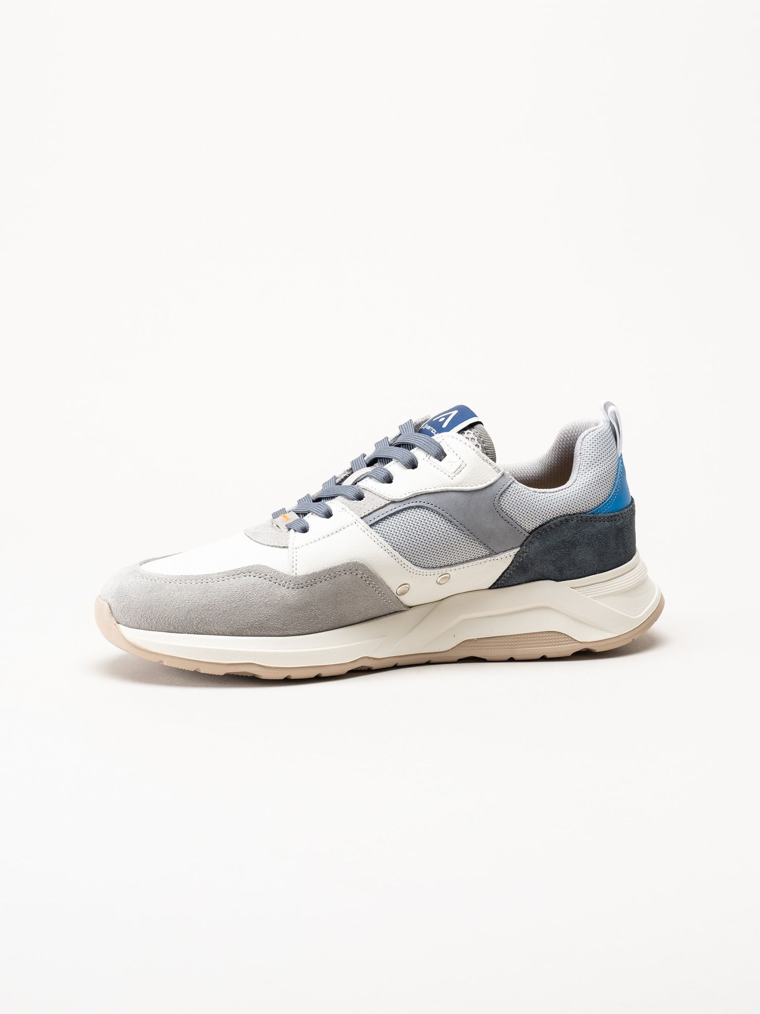 Ambitious - Gråblå sneakers i skinn och mocka