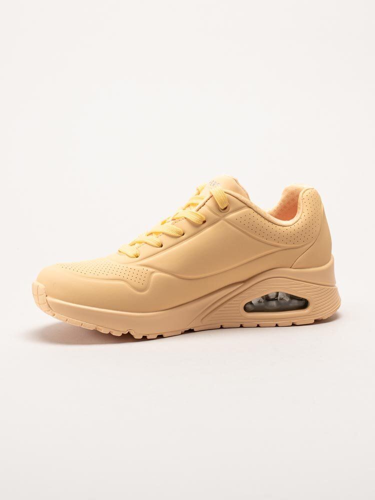 Skechers - Uno - Stand On Air - Gula sneakers i skinnimitation