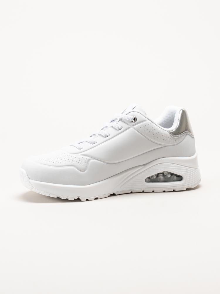 Skechers - Uno - Shimmer Away - Vita sneakers i skinnimitation