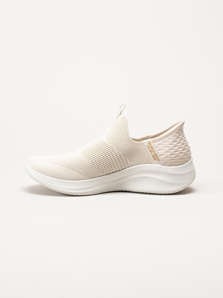 Skechers - Ultra Flex 3.0 Cozy Streak - Beige slip-ins sneakers i textil