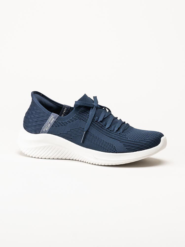 Skechers - Ultra Flex 3.0 - Brilliant - Navyfärgade slip-ins sneakers i textil