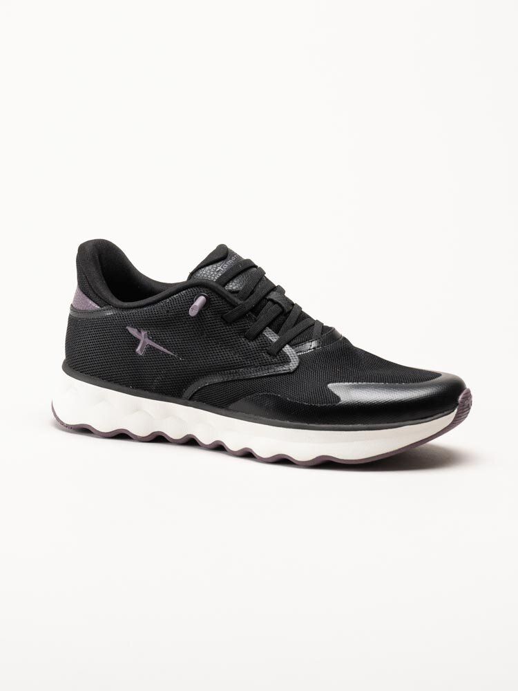 Tamaris - Svarta sportiga sneakers i textil
