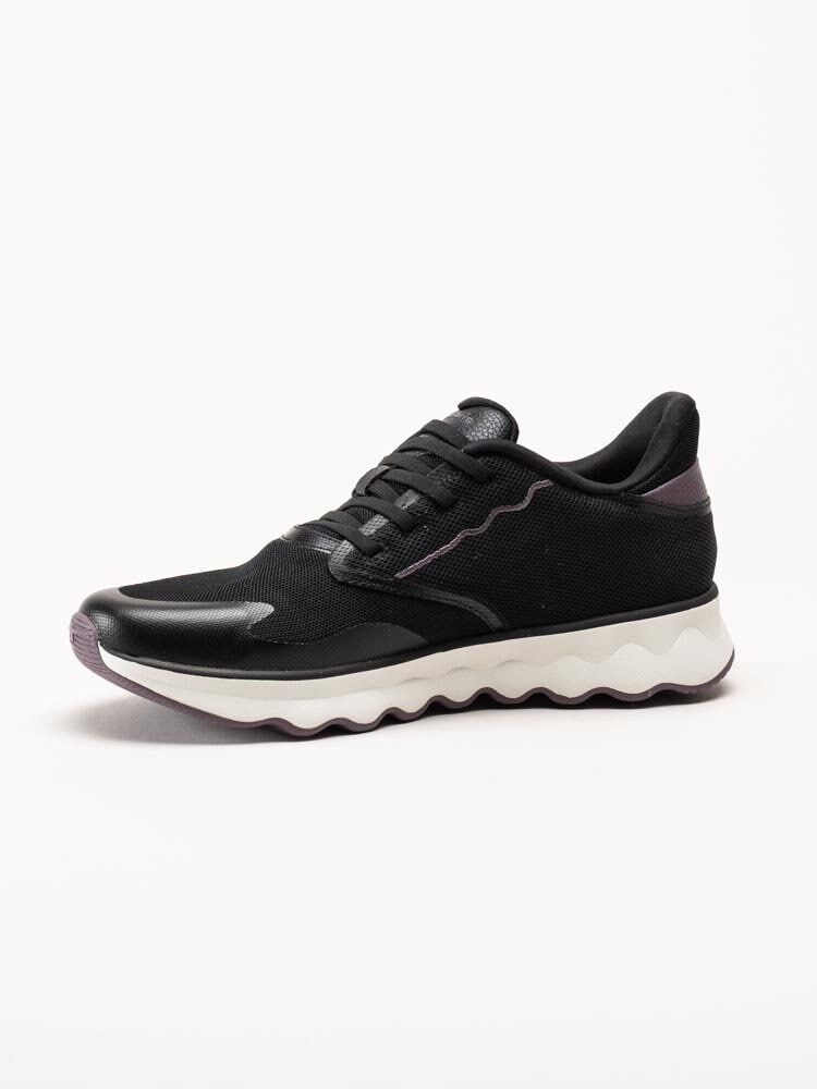 Tamaris - Svarta sportiga sneakers i textil