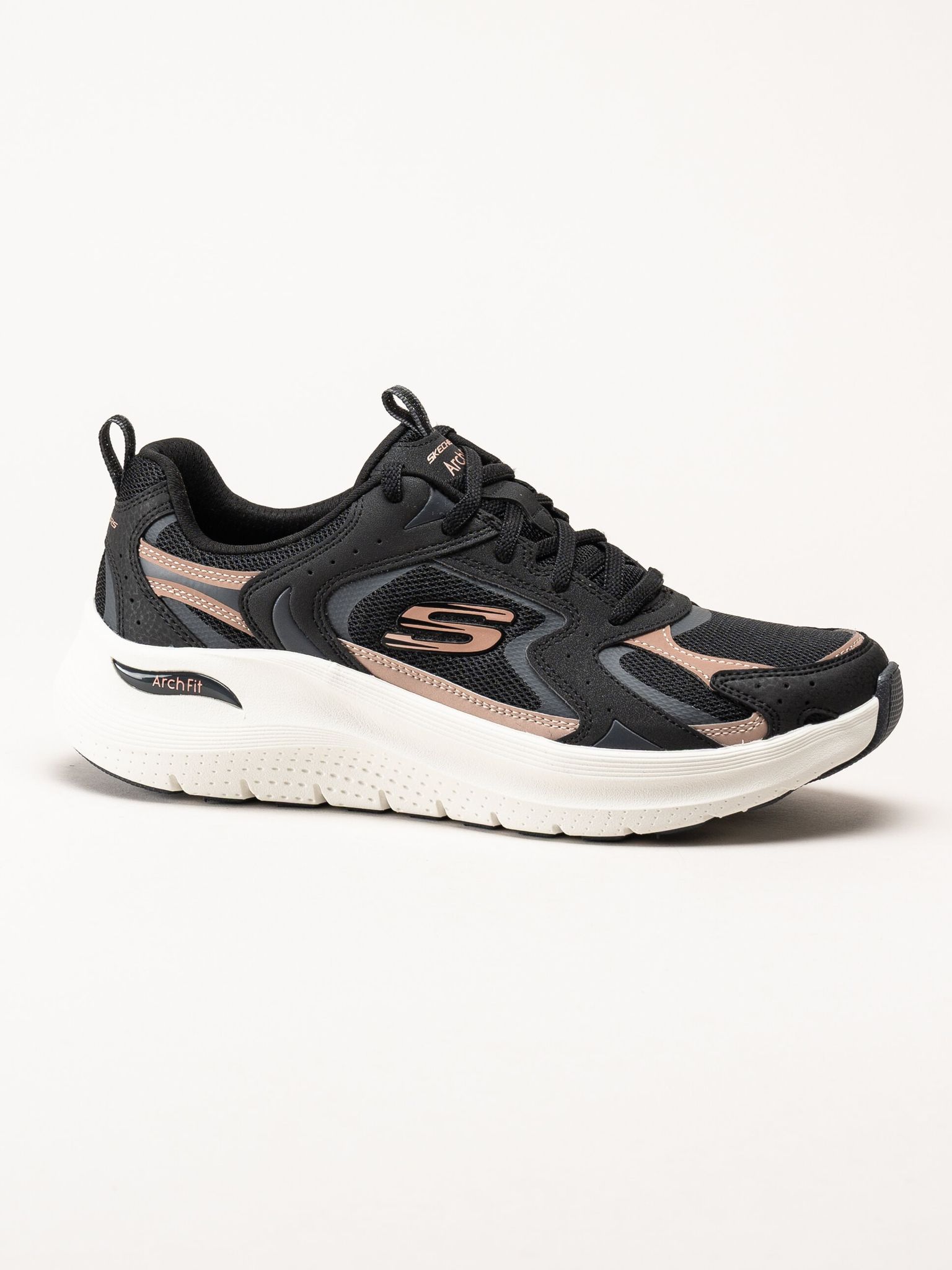 Skechers - Arch Fit 2.0 - Vintage Lux - Svarta sportiga sneakers