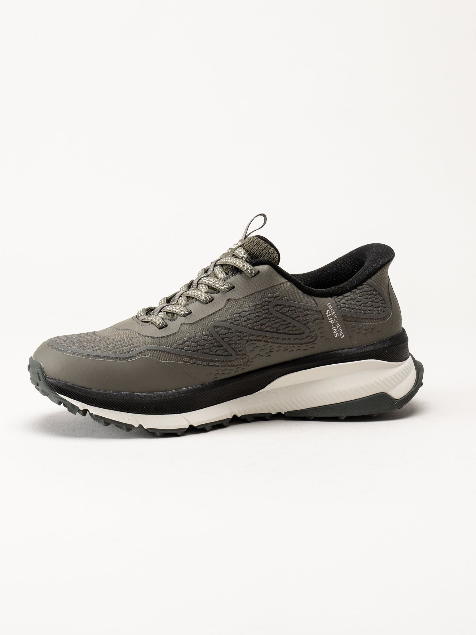 Skechers - Slip-Ins Switch Back - Mist - Olivgröna vattentäta sportskor