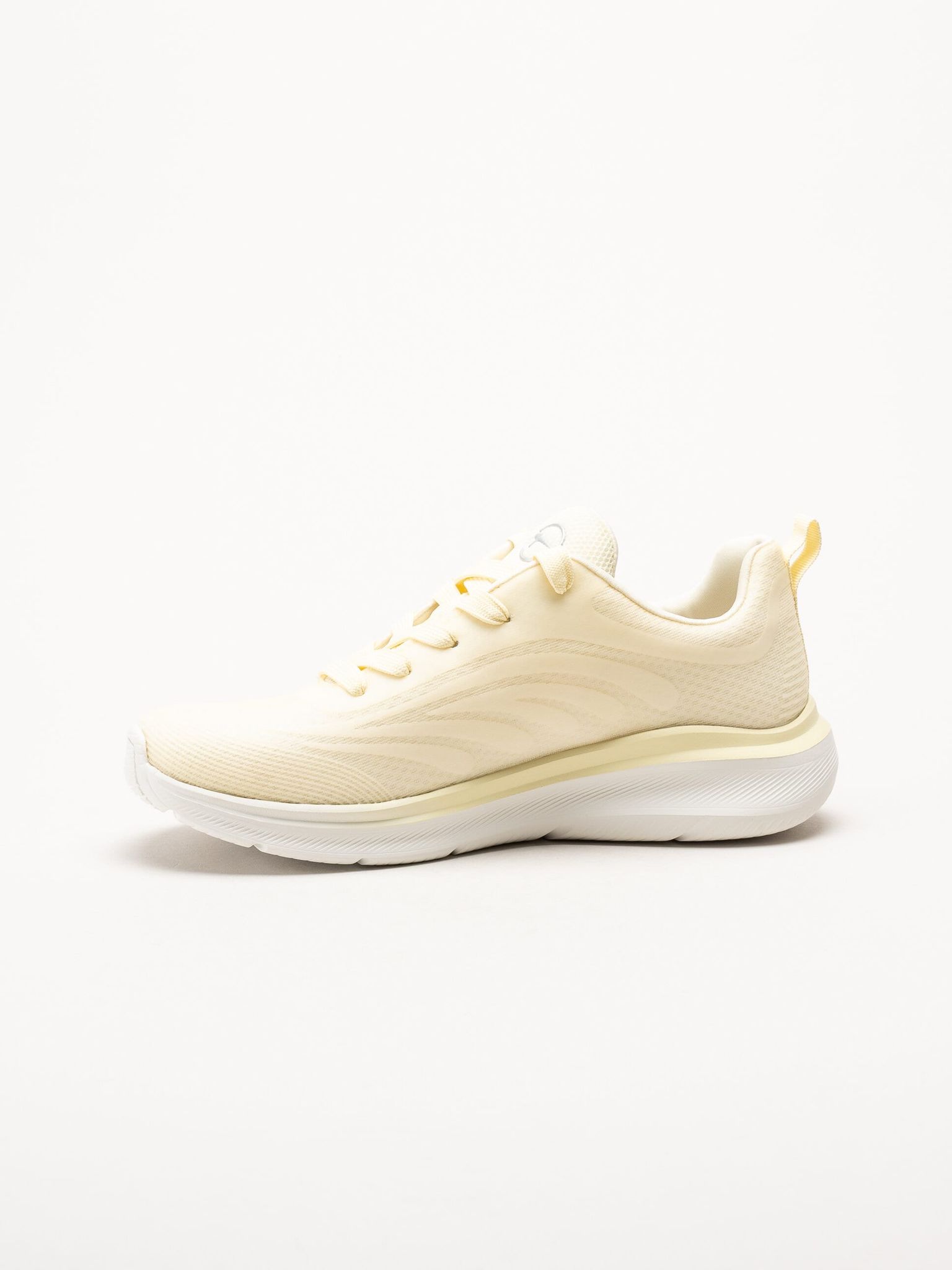 Tamaris - Wide fit - Ljusgula sneakers i mesh