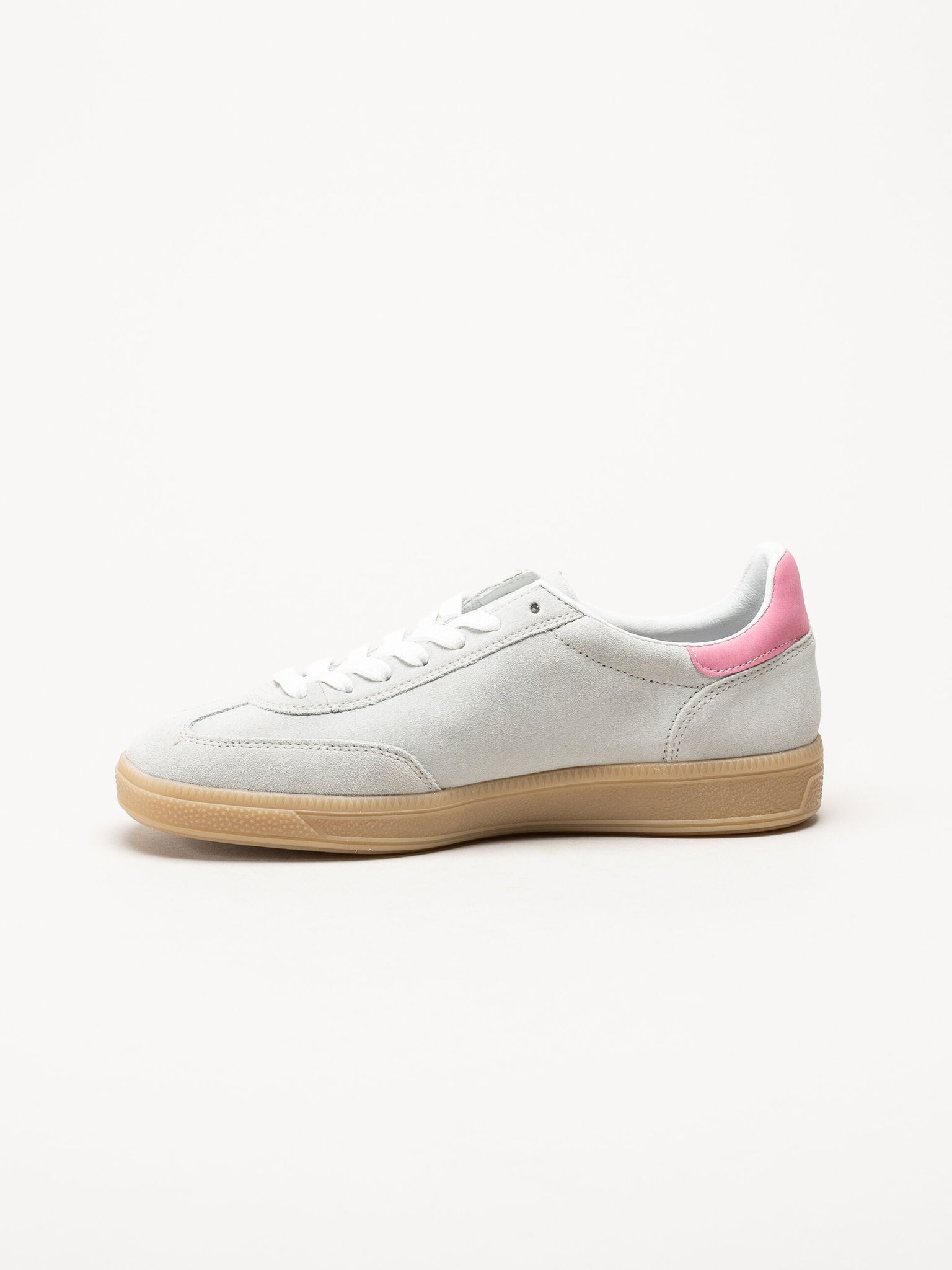 Rieker - Ljusgrön sneakers i mocka