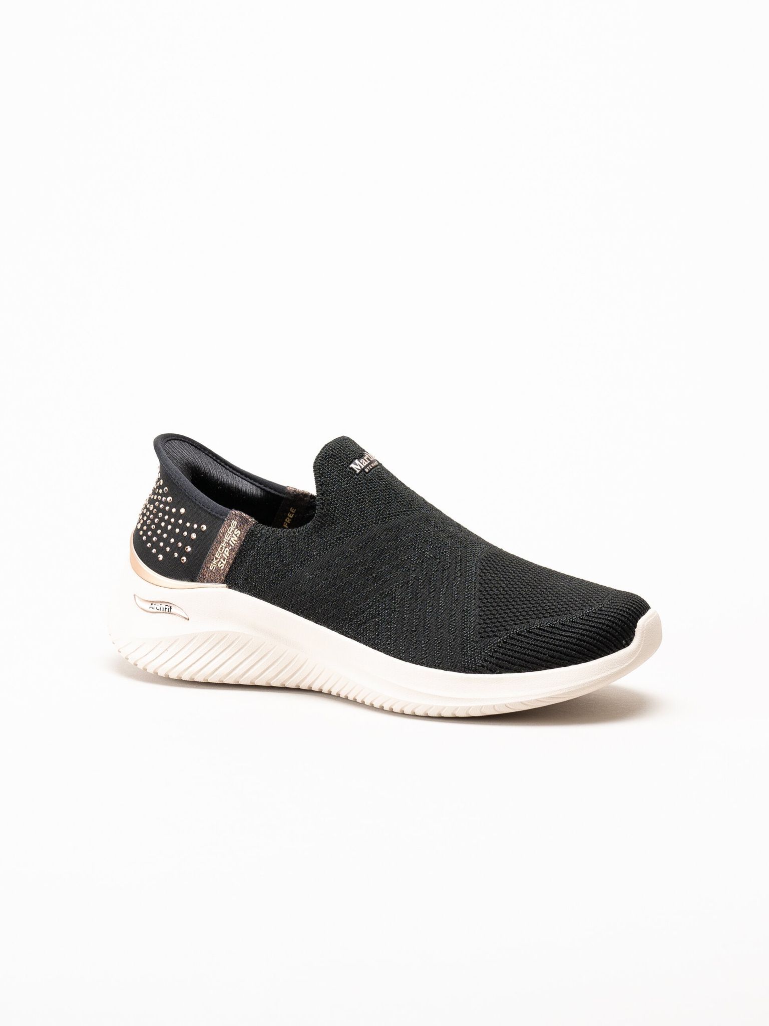 Skechers - Arch Fit Ultra Flex 3.0 Martha - Svarta slip-ins sneakers