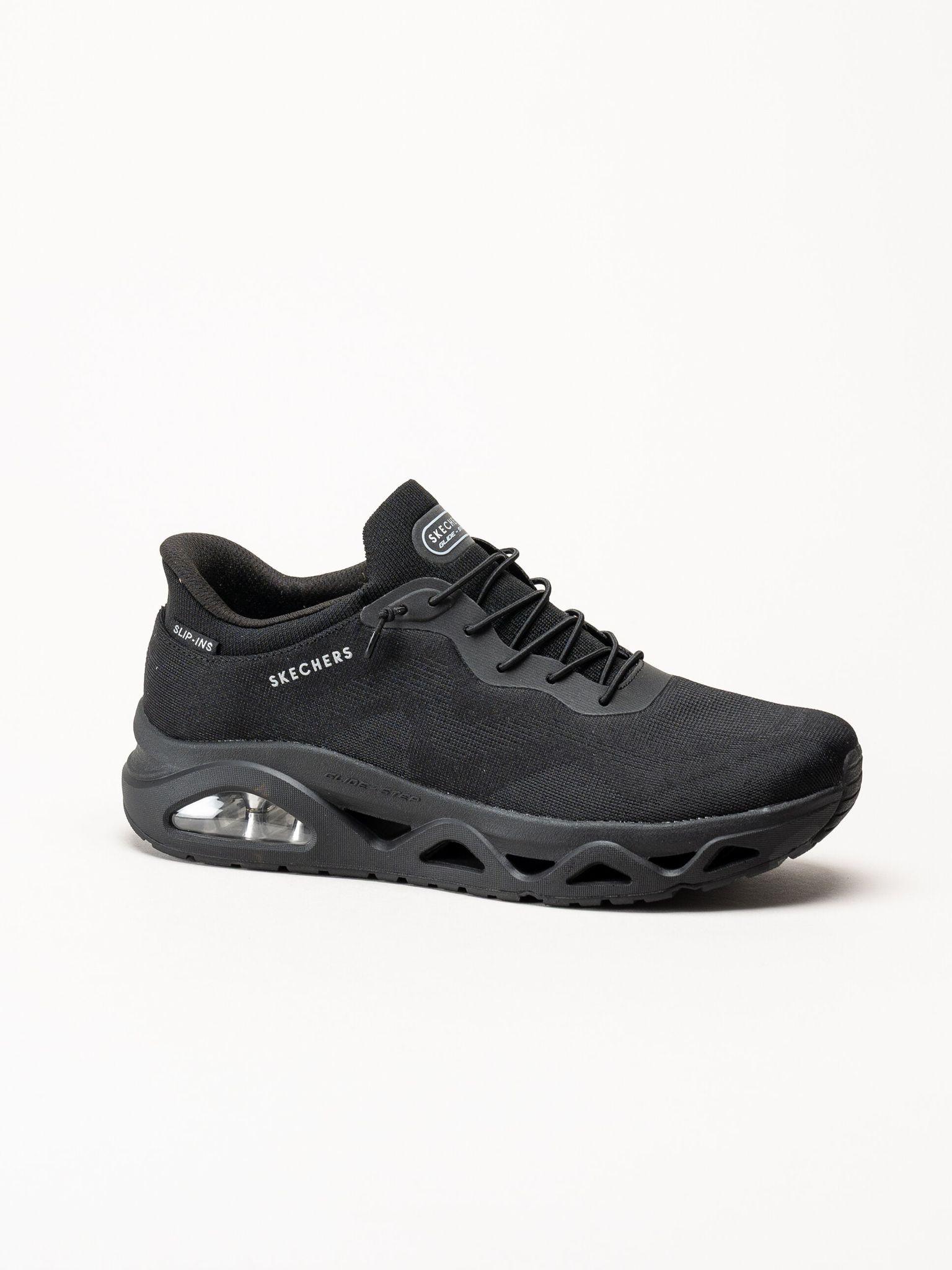 Skechers - Uno Glide Step - Svarta slip-ins sneakers i mesh