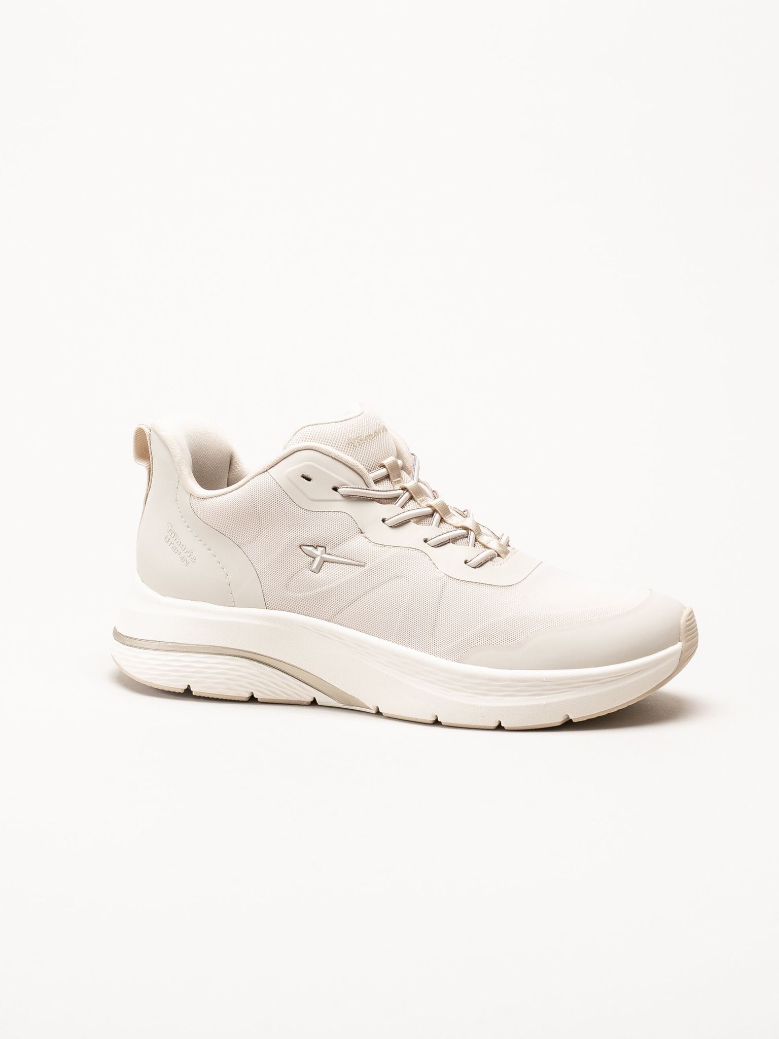 Tamaris - Beige sneakers i textil