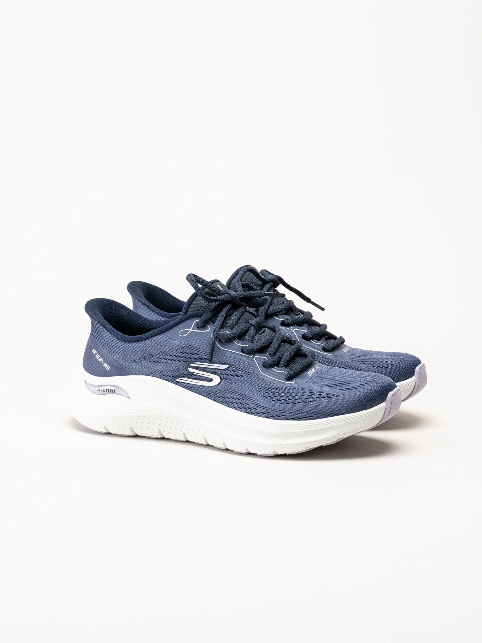 Skechers - Arch Fit 2.0 - Marinblå slip-ins sneakers i mesh