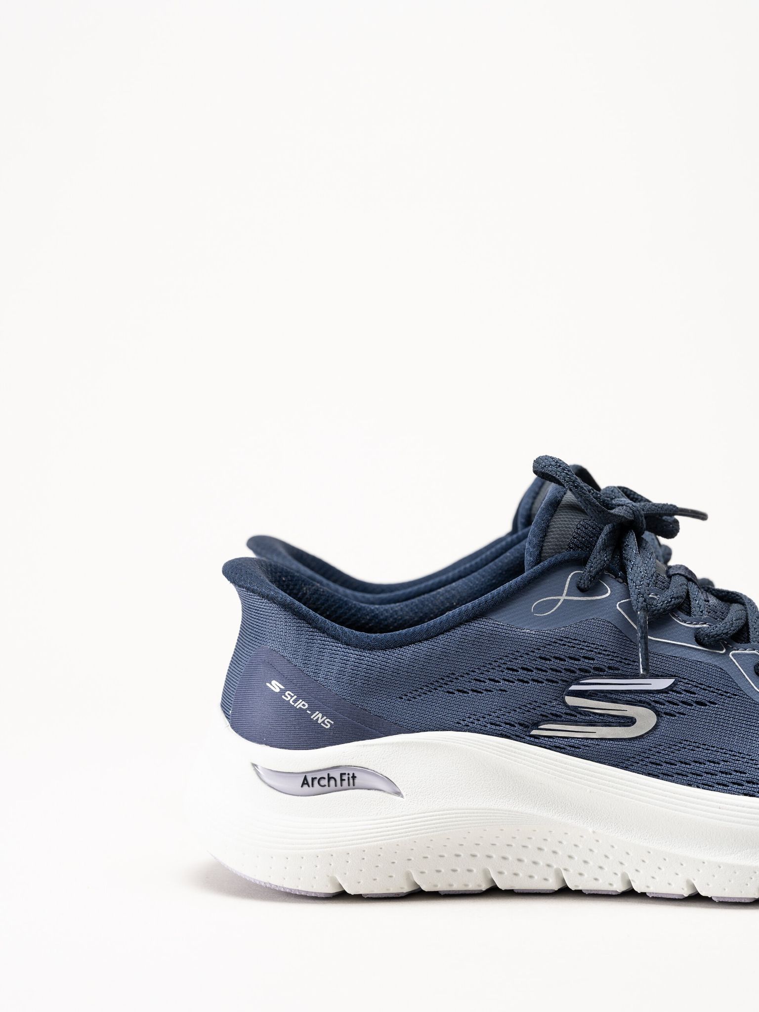 Skechers - Arch Fit 2.0 - Marinblå slip-ins sneakers i mesh
