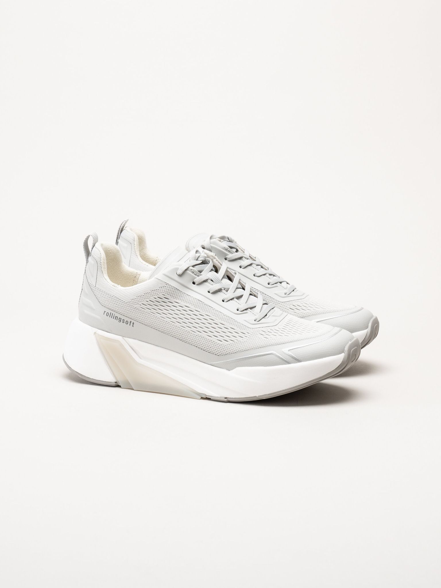 Gabor - Ljusgrå sneakers i mesh