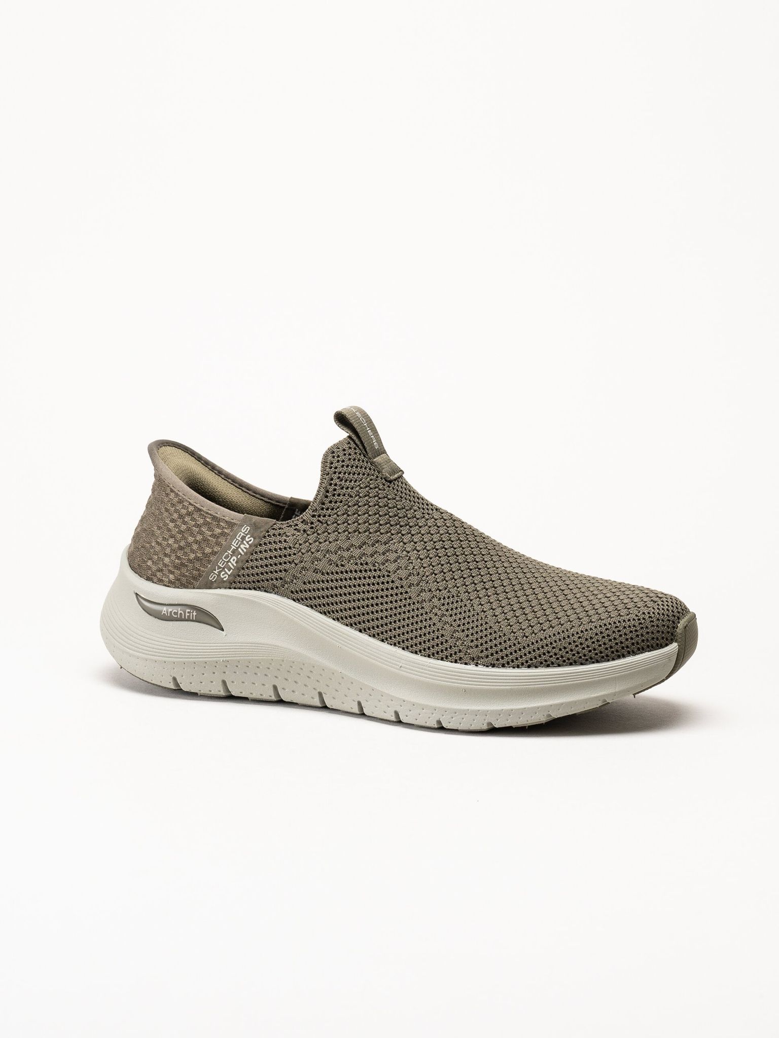 Skechers - Arch Fit 2.0 Crayn - Gröna slip-ins sneakers i mesh