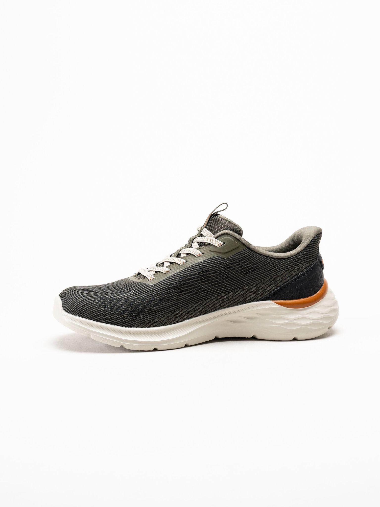Skechers - Slip-Ins Garner - Mörkgröna slip-Ins sneakers i mesh