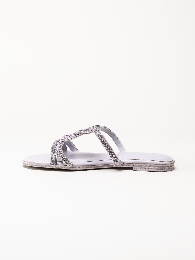 Tamaris - Lila sandaler med glitterremmar