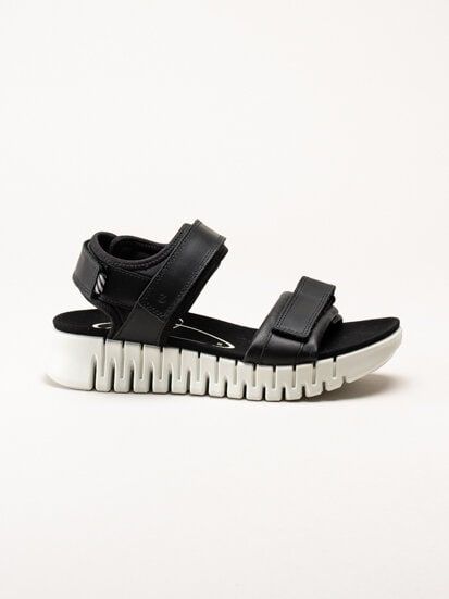 Ecco - Gruuv Sol Sandal - Svarta sportiga sandaler