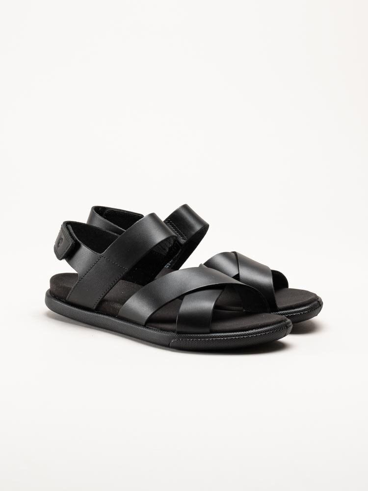 Ecco - Samara Sandal 4 straps - Svarta sandaler i skinn