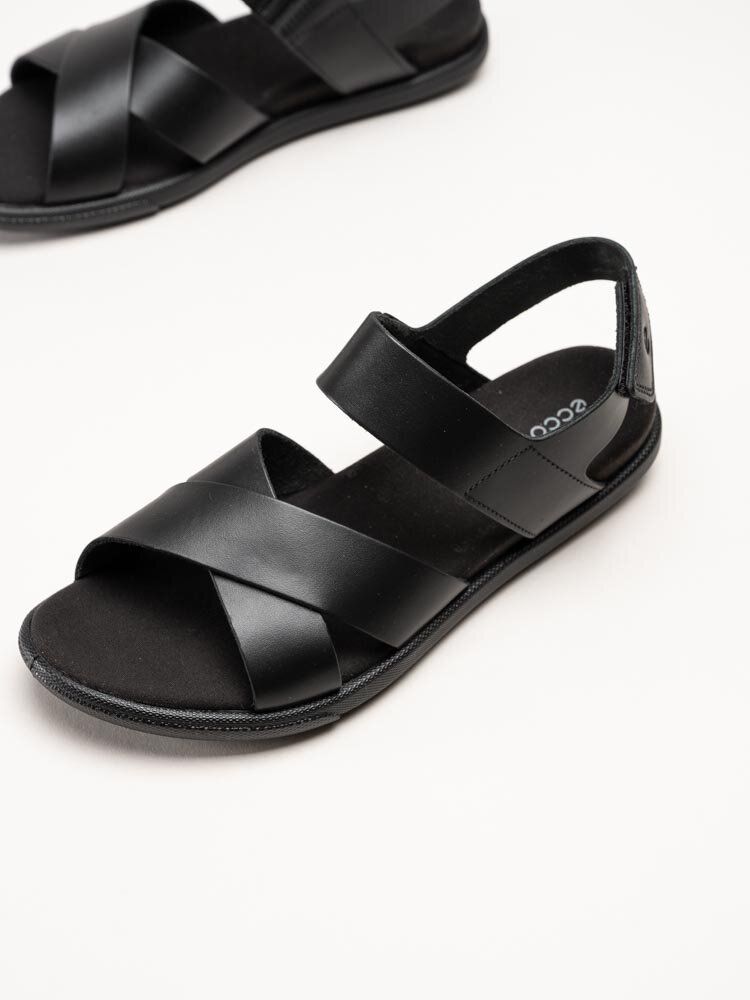 Ecco - Samara Sandal 4 straps - Svarta sandaler i skinn