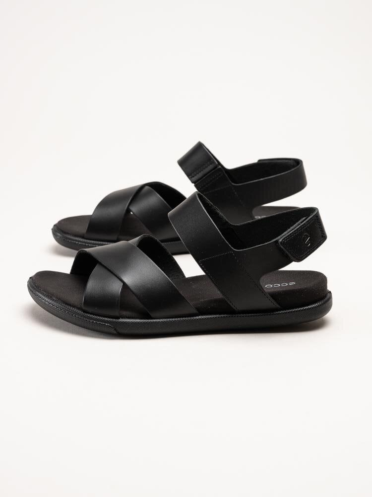 Ecco - Samara Sandal 4 straps - Svarta sandaler i skinn