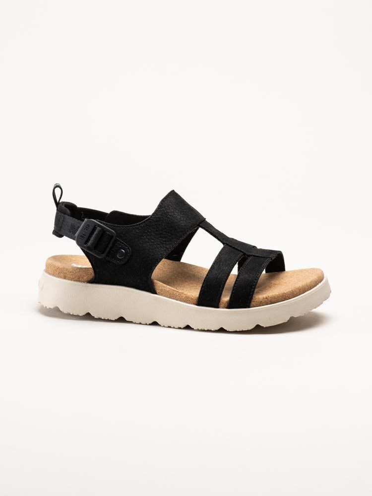 Merrell - FLEUR BACKSTRAP - Svarta sandaler i nubuck