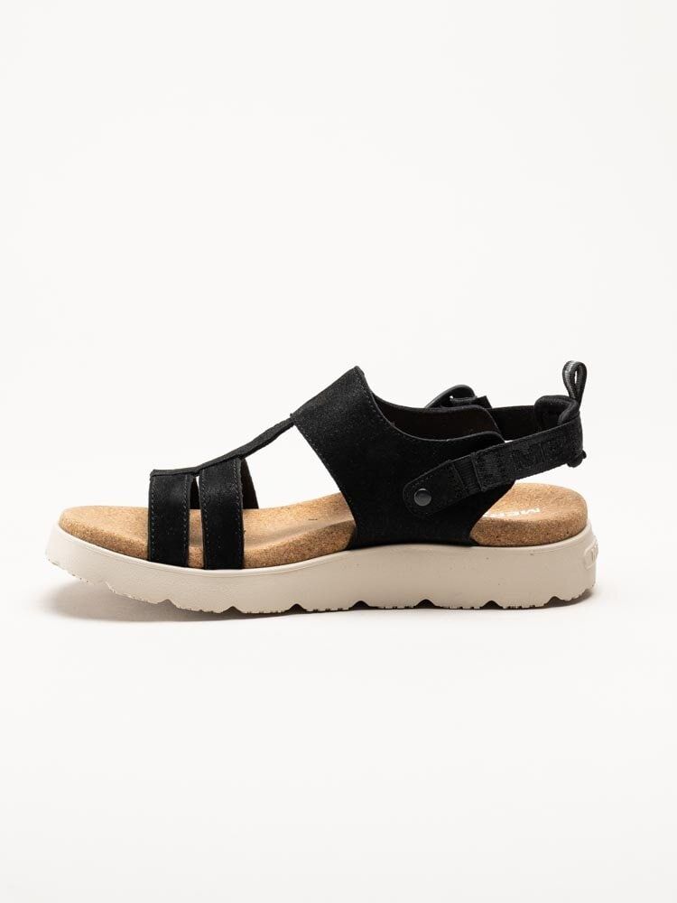 Merrell - FLEUR BACKSTRAP - Svarta sandaler i nubuck