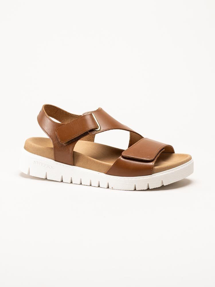 Gabriela - Bruna sandaler i skinn