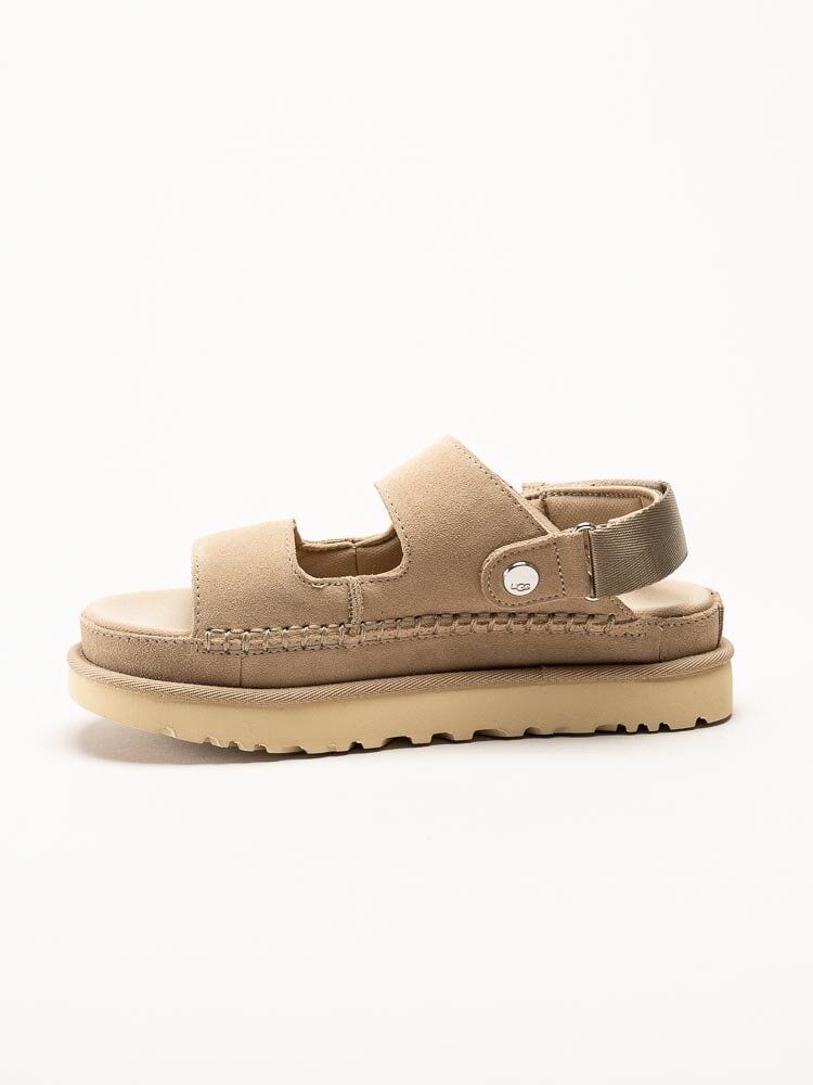 UGG - W Goldenstar Glide - Beige sandaler i mocka