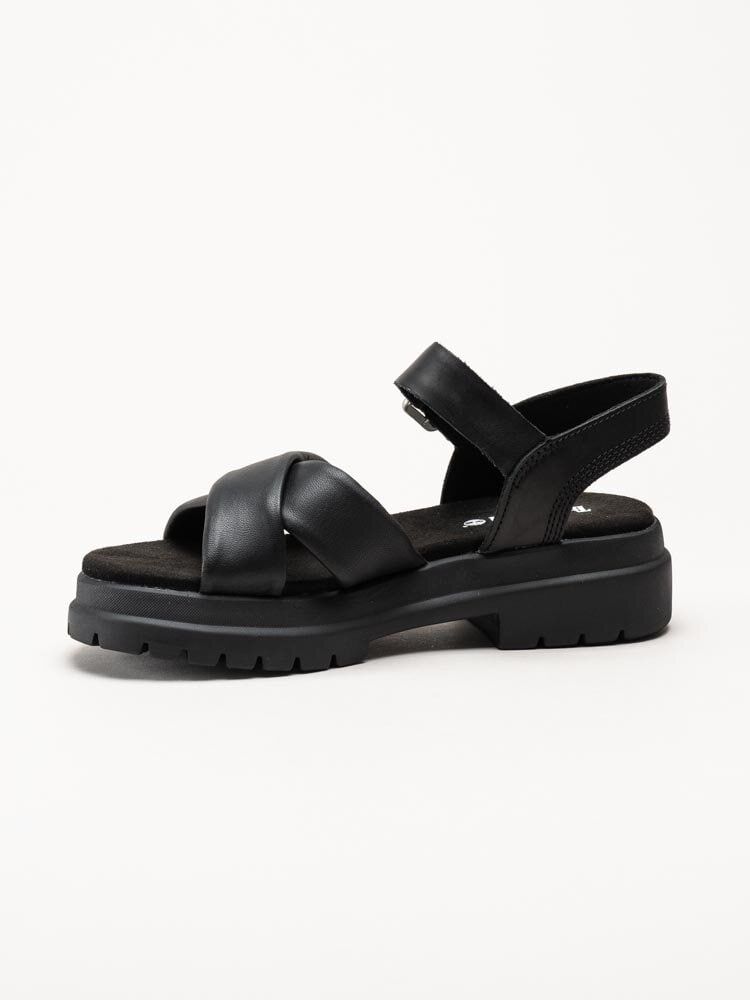 Timberland - London Vibe - Svarta sandaler med kryssomtag i skinn