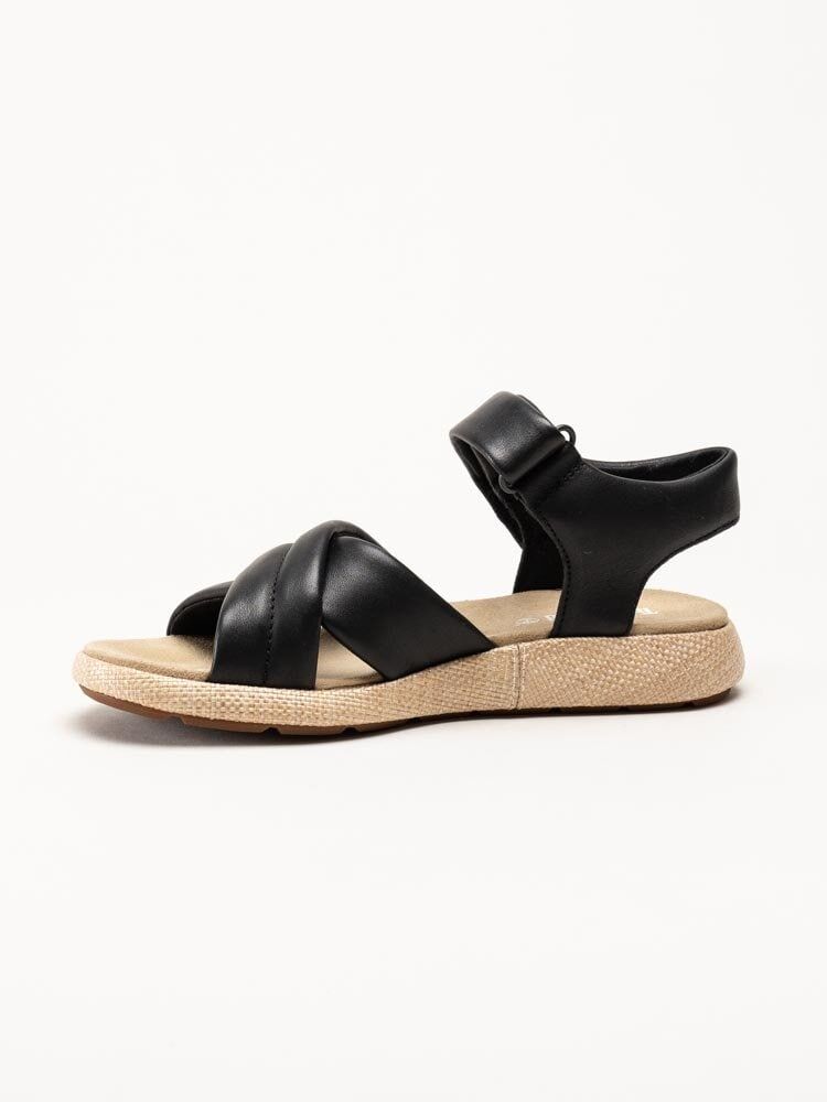 Timberland - Belmar Waves - Svarta korssandaler i mjukt skinn
