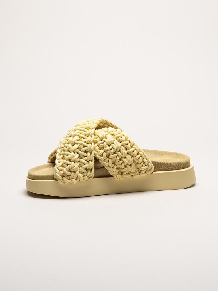 Inuikii - Woven - Gula grovt virkade sandaler