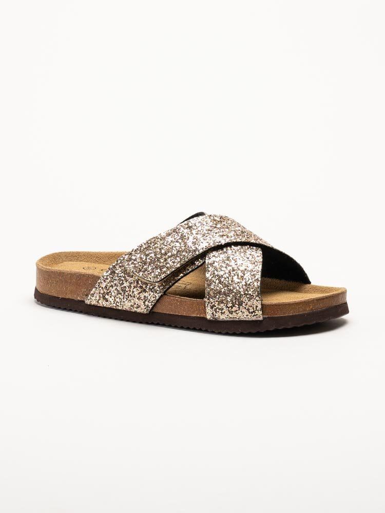 CpH Comfort - Guldglittriga slip in sandaler