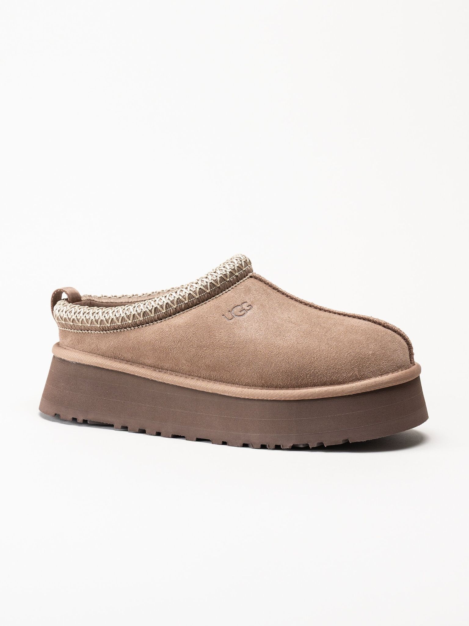 UGG - W Tazz II - Bruna fårskinnsfodrade tofflor i mocka