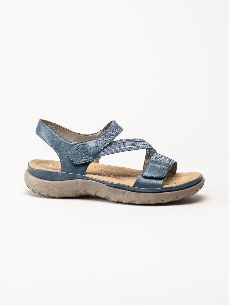 Rieker - Blå sandaler med resårremmar