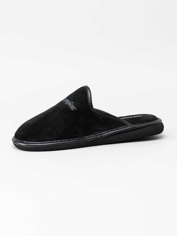 Hush Puppies - Mens Marco - Svarta slip in tofflor i mocka