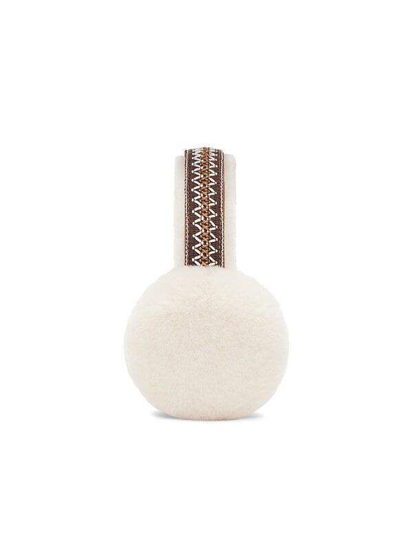 UGG - Tasman Sheepskin Earmuff - Vita öronmuffar i fårskinn