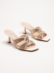 Steve Madden - Roséguldfärgade slip in sandaletter