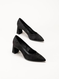 Tamaris - Svarta pumps i mockaimitation