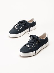 Rieker - Mörkblå sneakers med dragkedja