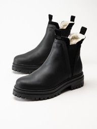 Rosa Negra - Svarta fodrade chelsea boots i oljad nubuck